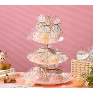Pink and Peach Flower Thank You Soaps 18 pack